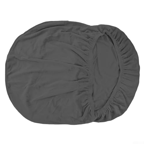 Eleganter Silberfuchs-Samt-Entenschnabel-Stuhlbezug für Esszimmer, knitterfrei, dehnbar, leicht zu pflegen (dunkelgrau) von Tidevib