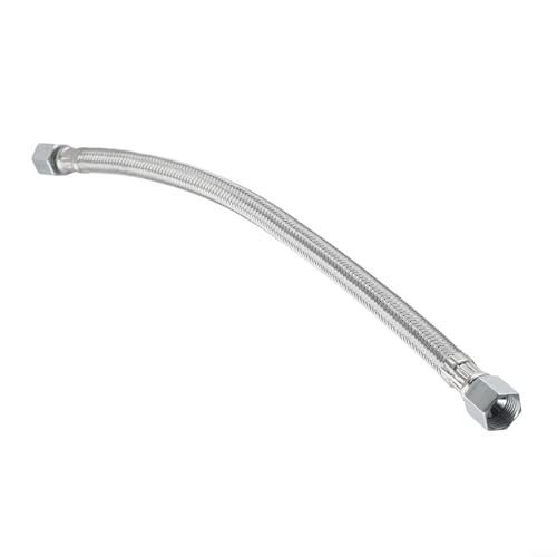 Ersatz-Luftkompressor-Ansaugrohr 400 mm Edelstahl mit Sechskantmutter Rückschlagventil Schlauch für Öl-Luftpumpen kompatibel mit 14/16/19 mm Innengewinde () von Tidevib