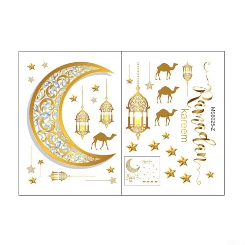 Festlicher Halbmondstern-Wanddekoration, PVC-Aufkleber für das Essen zu Hause oder in Bars (4) von Tidevib