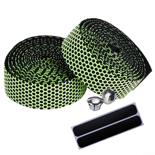 Flexibles und leichtes Lenkerband mit Lenkerende für Rennräder und Schläger (Gelb) von Tidevib