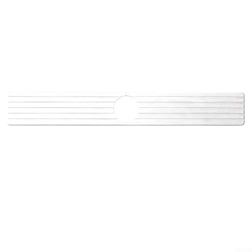 Funktionelle 60 cm Diatomit-Untersetzer, schnell trocknende Wasserhahn-Matte für organisierte Waschbeckenbereiche (weiß) von Tidevib