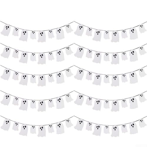 Glitzernde Halloween-Dekorationen Wimpelkette Banner für Spukhäuser und Türen, stabiles Papierdesign für den festlichen Gebrauch von Tidevib