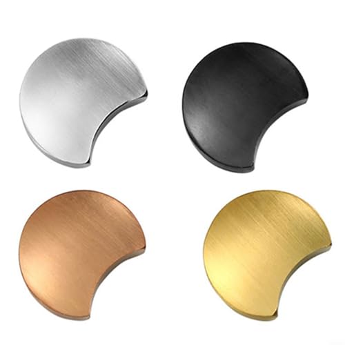 Gold Moon Essstäbchenhalter aus Metall, 4 Stück, halbrunde Löffel-/Gabelablage für Esstisch-Organisation und dekorative Verwendung (1 Schwarz + 1 Silber + 1 Gold + 1 Roségold) von Tidevib
