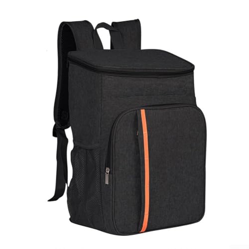 Großer isolierter Kühlrucksack mit praktischer Aufbewahrung für Camping und den täglichen Gebrauch (schwarz) von Tidevib