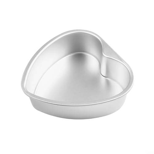 Herzförmige Aluminium-Kuchenform mit nicht und abnehmbarem Boden, zum Backen von Schokolade und Dessertkuchen (20,3 cm) von Tidevib