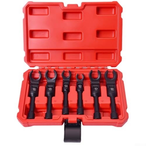 High Performance For Flex Head Crows Foot Wrench Set for 3/8 Inch Drive 12 Tools for Auto and Hydraulic Maintenance von Tidevib