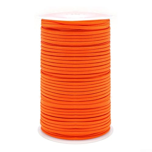 Hochfestes 100 m Zeltseil für Camping, wetterbeständiges Nylon und Polypropylenschnur für verschiedene Anwendungen im Freien (Orange) von Tidevib