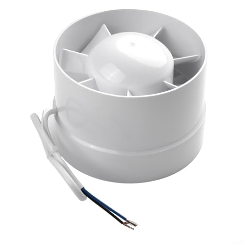 Inline-Abluftventilator 4 5 6 mit Thermomotor und verdickten Flügeln für Badezimmer Küche Luftgebläse 220V 50HZ (12,7 cm) von Tidevib