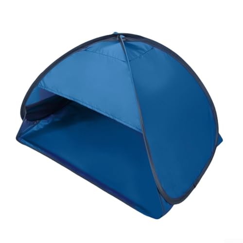 Kopfstützenzelt für Strand Tragbares Sonnenschutz mit Handyhalterung und Windwiderstand (Vinyl Schwarz) von Tidevib