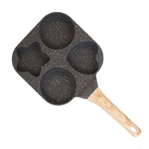 Leicht zu reinigende Antihaft-Pfanne für Eier und Burger, zum Kochen von vier Frühstücksgegenständen gleichzeitig, Schwarz Leicht zu reinigende Antihaft-Pfanne für Eier und Burger, zum Kochen von vier Frühstücksgegenständen gleichzeitig, Schwarz von Tidevib