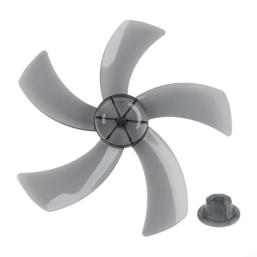 Leichtes 45,7 cm Lüfterblatt mit Mutterabdeckung für einfache Installation an Haushaltsventilatoren (transparentes Schwarz) von Tidevib