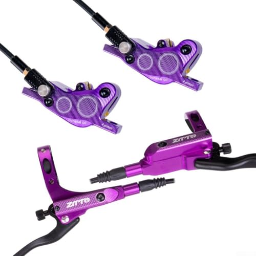 Leichtes hydraulisches Bremsen-Set für Scheibenbremsen, ideal für Mountainbiken und Off-Road-Fahrten (lila) von Tidevib