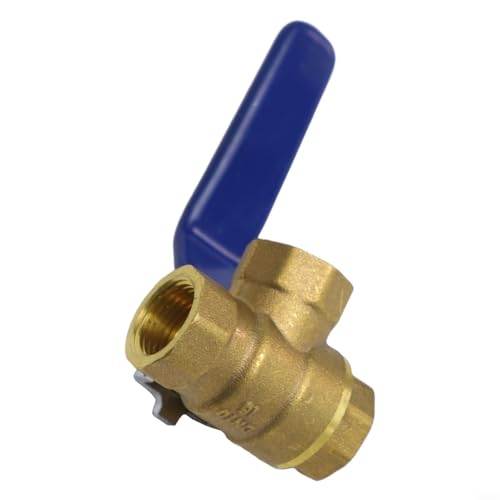 Messing Kugelhahn 3 Wege Bohrung mit Innengewinde für Wasser Öl und Gas Verwendung, Fester Kugelhahnaufbau, Nenndruck 1 6MPa, ISO 228 Rohrgewinde (DN10 T Typ) von Tidevib