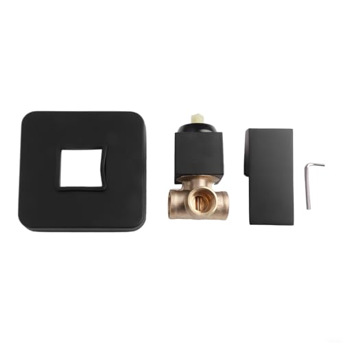 Mischventil für Unterputzdusche mit moderner Ästhetik in Schwarz (Schwarz) von Tidevib