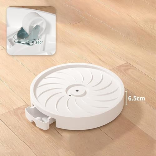 Mobile Blumentopf-Tablett mit Lenkrollen und Wasserablaufsystem zur Unterstützung der Platzierung und Pflege von Zimmerpflanzen (weiß, 30 cm) von Tidevib