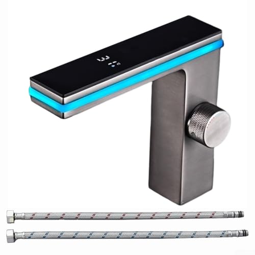 Moderner digitaler Wasserhahn mit Filtration und weichem Durchfluss, perfekt für den täglichen Gebrauch (grau) von Tidevib