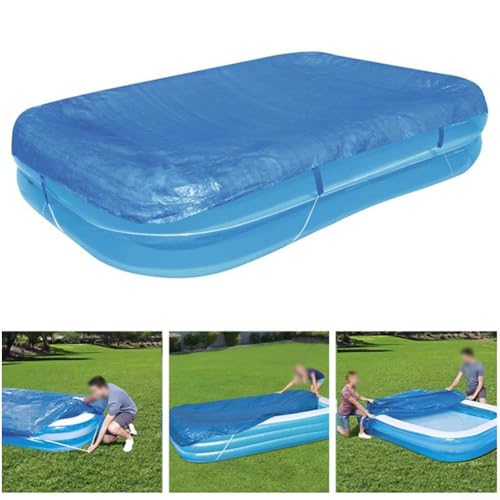 PE-Abdeckplane für Pools, effizienter Schutz vor rauem Wetter und Schmutz (265 x 175 x 25 cm) von Tidevib