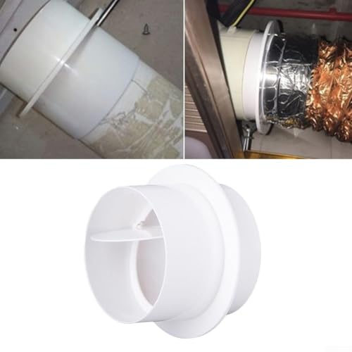 PVC-Rückschlagventil mit rundem Rohrrückschlagdämpfer für Badezimmer- und Küchenventilatoren zur Aufrechterhaltung eines ordnungsgemäßen Lüftungsstroms (120 mm) von Tidevib