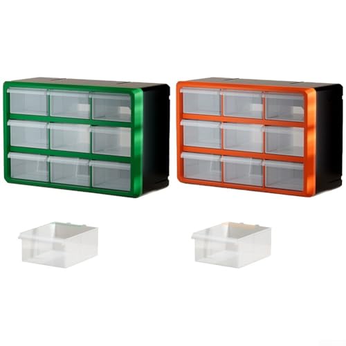 Praktische Aufbewahrungsbox für Schubladenteile und Werkzeuge, kompaktes Design zur Verbesserung der Effizienz am Arbeitsplatz (orange) von Tidevib