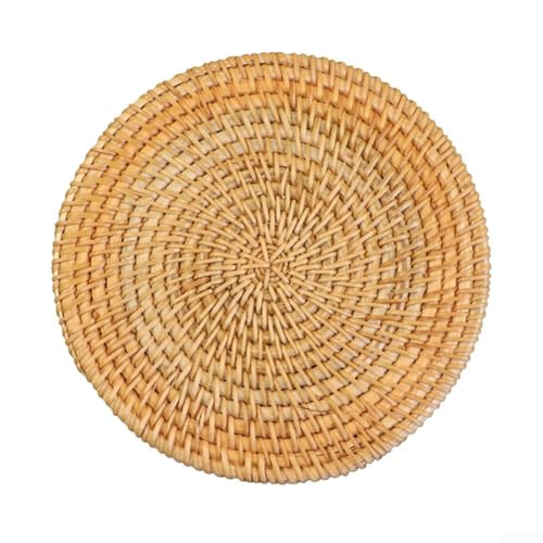 Rattan-Untersetzer, wärmeisolierende Pads zum Schutz von Oberflächen, Stroh-Tischsets für Veranstaltungen (16 cm) von Tidevib