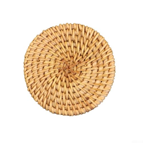Rattan-Untersetzer, wärmeisolierende Pads zum Schutz von Oberflächen, Stroh-Tischsets für Veranstaltungen (8 cm) von Tidevib