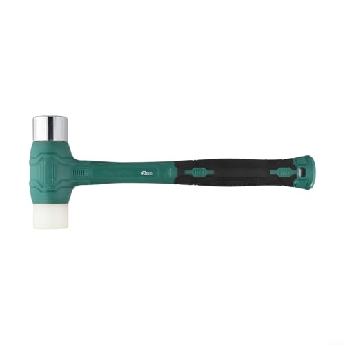 Robuster Gummihammer mit austauschbarem elastischem Kopf, vibrationsdämpfender und rutschfester PP-Griff, resistent gegen Öl und Abrieb, für mehrere Anwendungen konzipiert (43 mm) von Tidevib