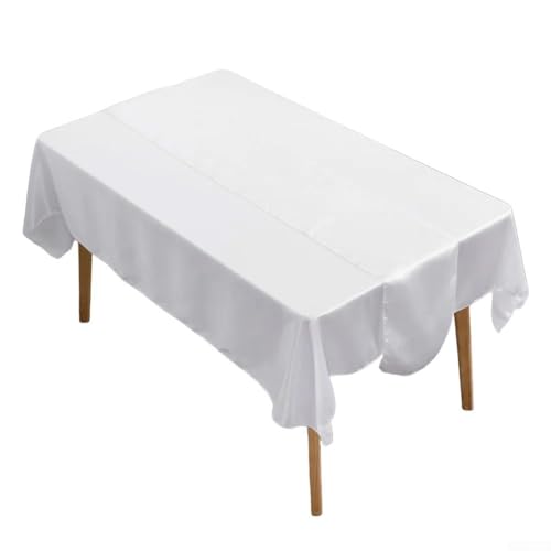 Schicker Satin-Tischläufer, verschönern Sie Ihre Veranstaltungsdekoration für Hochzeiten und Bankette (weiß) von Tidevib