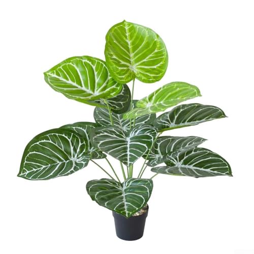 Simulation Grüne Bonsai Kunstpflanze mit Kunststoffblättern für Garten und Heimdekoration, nordischer Stil ohne Topf (#1) von Tidevib