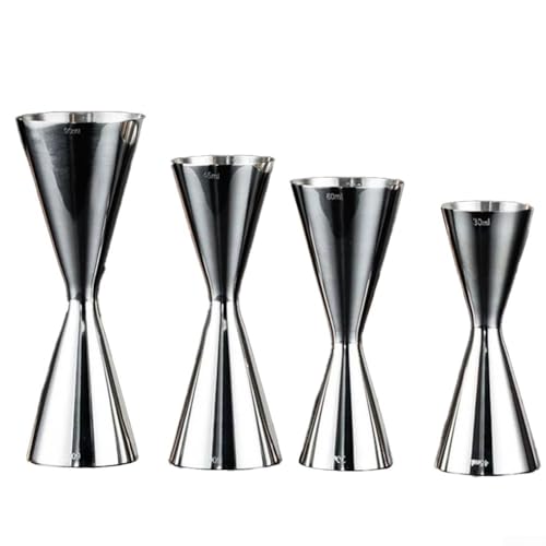Smart Design Edelstahl Cocktail Jigger Measures 30/45ml, 30/60ml, 45/60ml, 60/90ml for Precision in Drink Mixing (30/45ml) von Tidevib