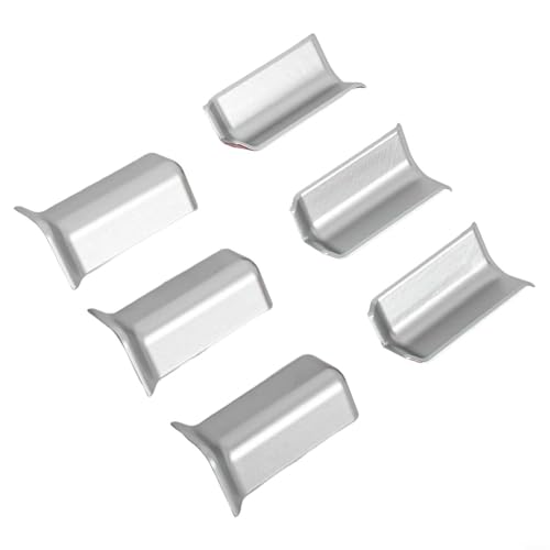Sockelleisten-Eckblöcke, 6 Stück, mit 3 Innen- und 3 Außenverbindern für Wandsockelverkleidung, um eine saubere und kontinuierliche Eckoberfläche zu erzielen (M Silber) von Tidevib