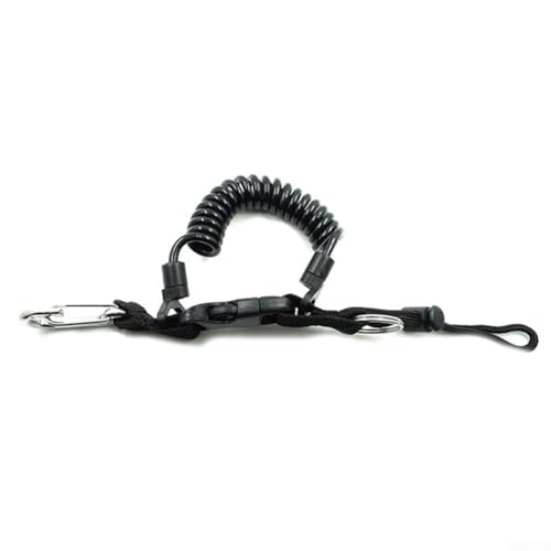 Tauchausrüstung sichern Sie Ihre Kamera mit unserem stabilen Anti-Verlust-Seil mit elastischer Verlängerung (schwarz) von Tidevib
