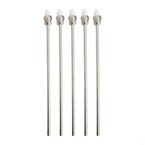 Thermowell mit G 1/2 Gewinde Tauchhülse Tasche für Temperatursensor, Edelstahl, PN40 Maximaldruck (8 x 300 mm), 4 Stück von Tidevib