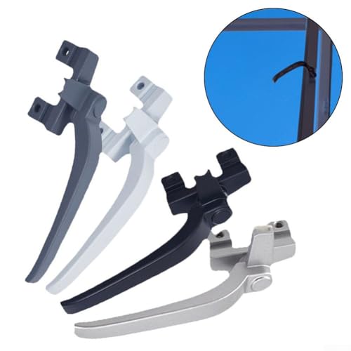 Tidevib 2-teiliges Ersatz-Set für Fenstergriffe, externer Push-Typ, geeignet für Rechts- und Linkshänder, Verwendung an Fenstern und Schiebetüren, mit starkem Verriegelungsdesign (grau) von Tidevib