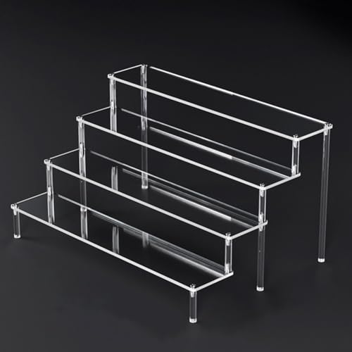 Tidevib 25-lagiger Acryl-Präsentationsständer mit abnehmbarem Design für Parfums, Schmuck und Sammlerstücke (4 Schichten, 40 cm) von Tidevib