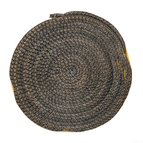 Tidevib 4 m hitzebeständiges Kamin-Dichtungsband, 10 x 2 mm, selbstklebendes Dichtungsband für Ofen, Glastür und Ofen, Fugenisolierung von Tidevib