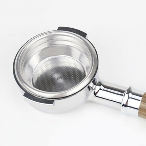 Tidevib 58 mm Doppelschüssel-Filterkorb Edelstahl Kaffeefilterbecher Ersatz für Breville halbautomatische Kaffeemaschine Siebträger (2 Tassen) von Tidevib