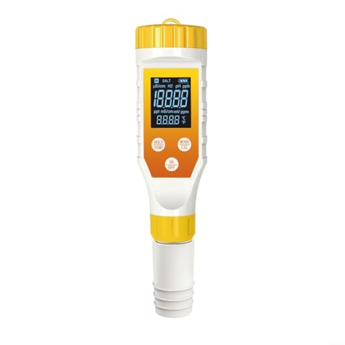 Tidevib 7-in-1 Wasserqualitätstester mit Hintergrundbeleuchtungsanzeige pH ORP Salzgehalt Wasserstoffmessgerät für Pool Spa Schwimmen Wasser Test-Kit Tidevib 7-in-1 Wasserqualitätstester mit Hintergrundbeleuchtungsanzeige pH ORP Salzgehalt Wasserstoffmessgerät für Pool Spa Schwimmen Wasser Test-Kit von Tidevib
