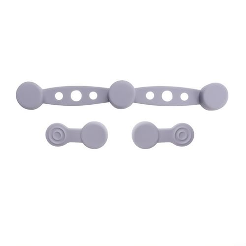 Tidevib AirFryer Magnet-Silikonschnallen-Set für Pergamentpapierhalter, Küchenzubehör mit langen und kurzen Clips, hitzebeständig (grau) von Tidevib