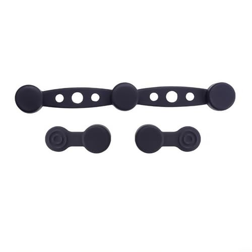 Tidevib AirFryer Magnet-Silikonschnallen-Set für Pergamentpapierhalter, Küchenzubehör mit langen und kurzen Clips, hitzebeständig (schwarz) von Tidevib