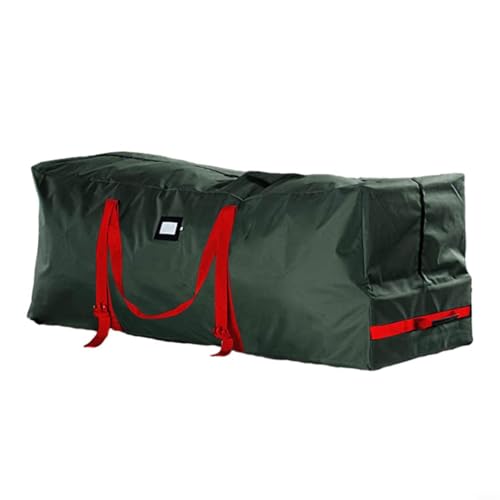 Tidevib Aufbewahrungstasche für Weihnachtsbaum, 600D Oxford-Stoff mit Rollen und Griffen, Urlaubs-Organizer für künstliche Bäume, Girlande, 150 x 50 x 63 cm (grün) von Tidevib