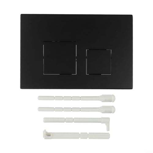 Tidevib Doppelbetätigungsplatte für GEBERIT Sigma01 Serie, UP300 Chrom-Knopfrahmen, 164 x 246 x 12 mm (schwarz) von Tidevib