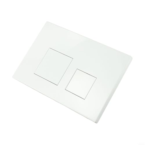 Tidevib Doppelbetätigungsplatte für GEBERIT Sigma01 Serie, UP300 Chrom-Knopfrahmen, 164 x 246 x 12 mm (weiß) von Tidevib