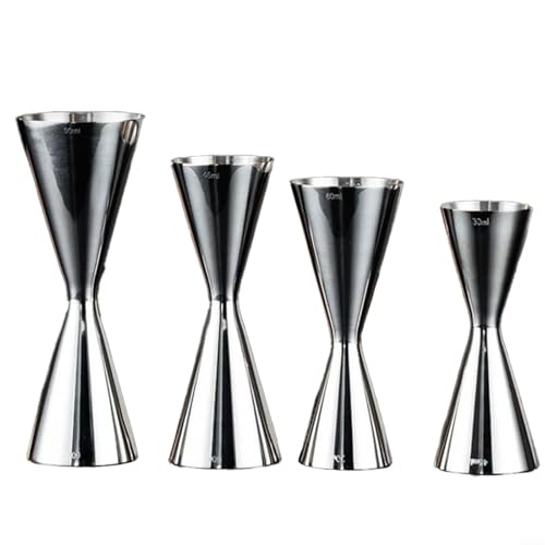 Tidevib Edelstahl Double Shot Jigger Messbecher Professionelles Barkeeper Werkzeug Cocktail Bar Mixer Dual Messung 30/45ml 45/60ml 60/90ml (30/60ml) von Tidevib