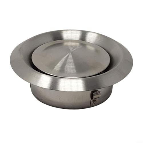 Tidevib Edelstahl-Wand-Lüftungsauslass Metallabdeckung Abluftgitter für Badezimmer Küche Wäschetrockner Dunstabzugshaube Klimaanlagen (125 mm) von Tidevib
