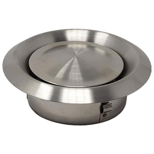 Tidevib Edelstahl-Wand-Lüftungsauslass Metallabdeckung Abluftgitter für Badezimmer Küche Wäschetrockner Dunstabzugshaube Klimaanlagen (150 mm) von Tidevib