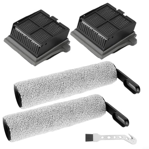 Tidevib Ersatzzubehör-Set für Tineco iFloor 5 Breeze Staubsauger mit 2 Bürstenrollen, 2 waschbaren Filtern und leicht zu reinigendem Werkzeug von Tidevib