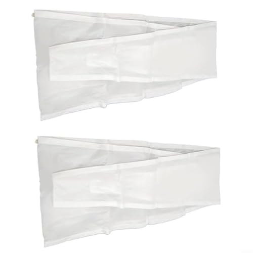 Tidevib Fensterdichtung für Klimaanlagen, Doppelpaneel-Set, mit wetterbeständigem Stoff, verstellbare Fensterabdeckung für mobile Wechselstromgeräte, Weiß (190 x 40 cm) von Tidevib
