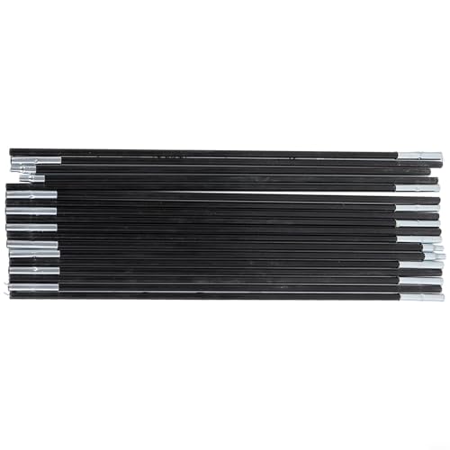 Tidevib Fiberglas-Zeltstangen-Set, leichte zusammenklappbare Stützstangen mit dehnbarer Schnur, für 1–8 Personen Campingzelte und Markisen (4 m) von Tidevib
