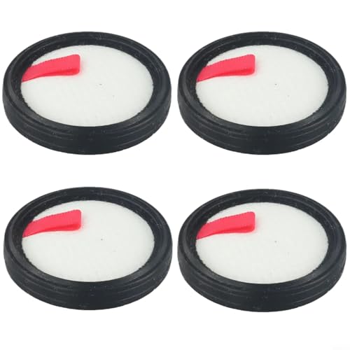 Tidevib Filter für UMLo N3S Akku-Staubsauger für Hartböden, Teppiche, Tierhaare, waschbar, wiederverwendbar, Schwarz / Weiß, 69 x 12 mm (Filter x 4) von Tidevib