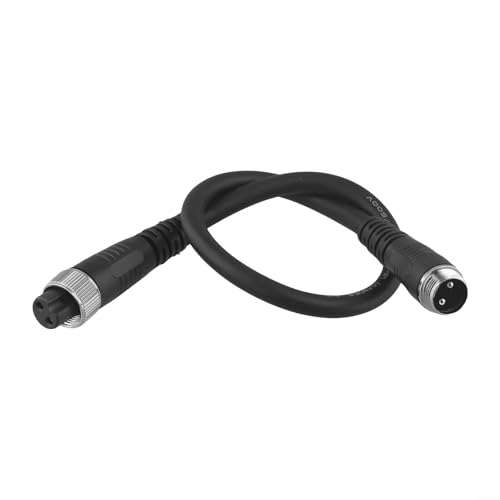 Tidevib Für DAIWA Elektrotrommel Stromkabel Batterie Luftkabel 2-adrig Kupfer Verbindungsdraht für 300 500 750MJ Angelrolle Schwarz (0,45 m) von Tidevib